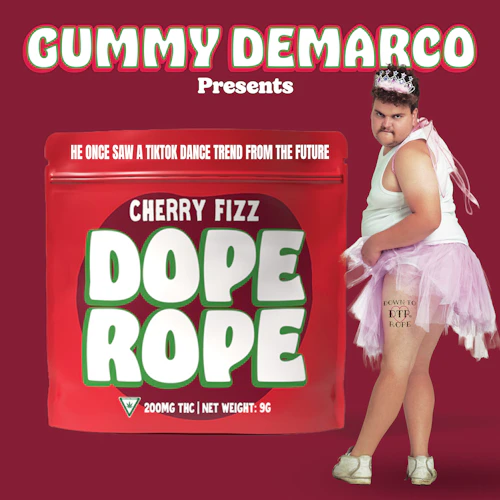 DOPE ROPE | Cherry Fizz | 200MG | Premium Gummy Rope