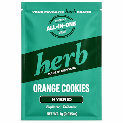 Herb - 1g Disposable - Orange Cookies - DISPOSABLES by HERB at King of Budz