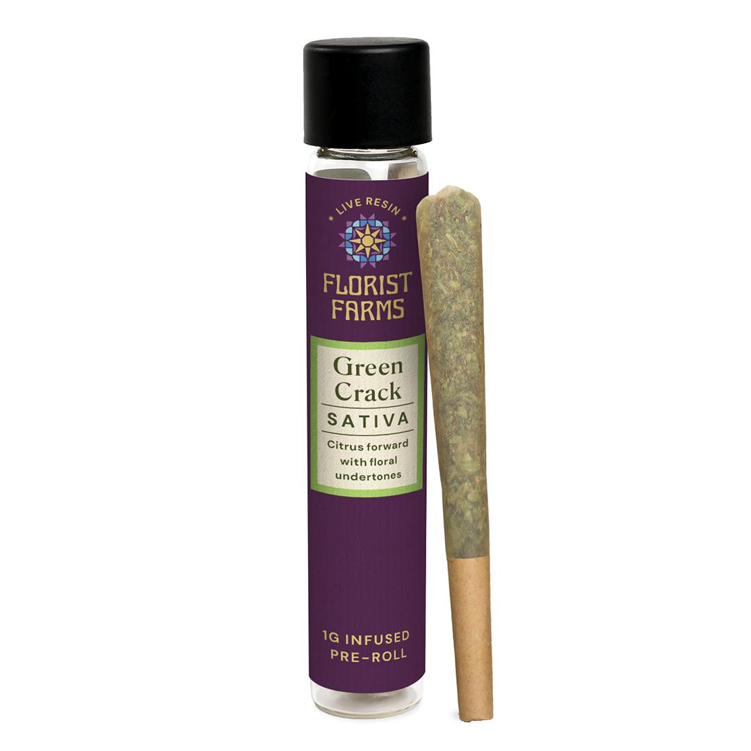 Live Resin Infused Green Crack | 1 Gram Pre-Roll | Single by Florist Farms