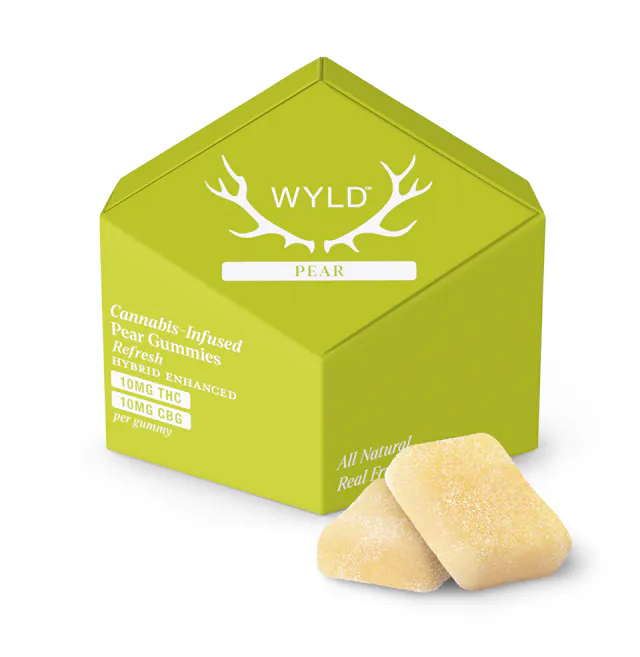 Wyld Gummies Pear 1 THC : 1 CBG 10pk/100mg (hybrid, 2.8g)