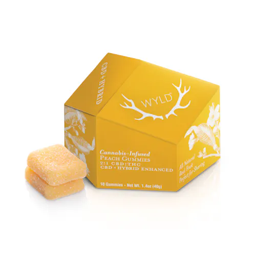 Peach 2:1 CBD + Hybrid Enhanced Gummies-active