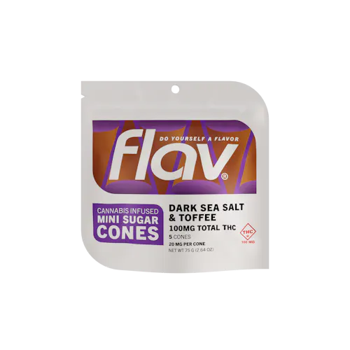 Mini Cones – Dark Sea Salt Toffee – 100mg-active