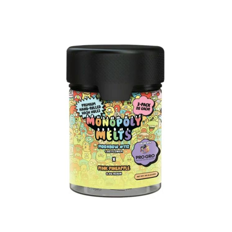 Monopoly Melts x GT - 3-Pack 2g Hash Rosin Infused Donuts - Moonbow #112 x Pink Pineapple