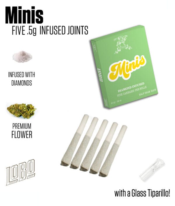 Blue Dream [Mini's] | Infused 5 Pack Pre-Roll | 2.5g by Lobo | Buy