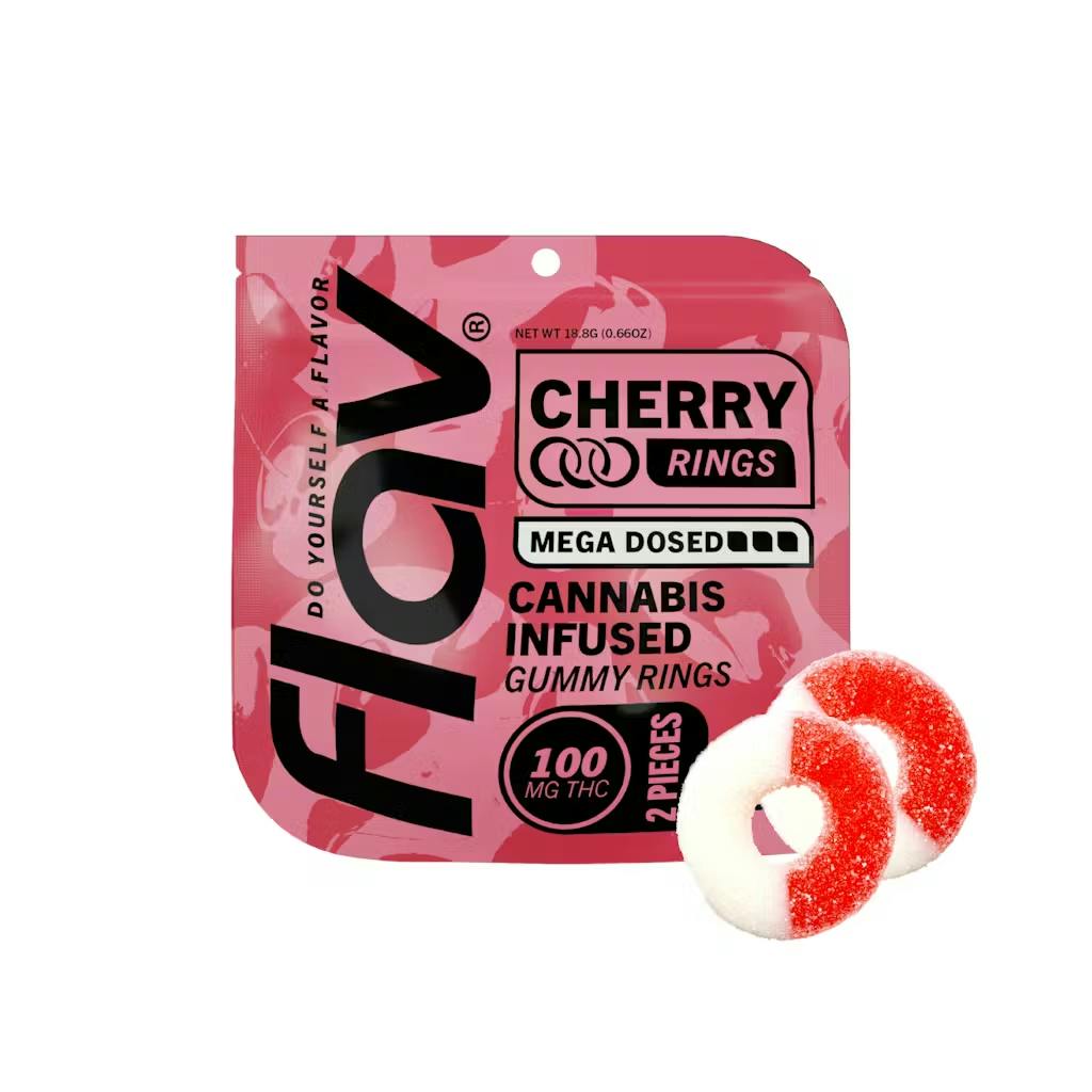 Flav - 100mg Gummies - Cherry Rings 2-Pack