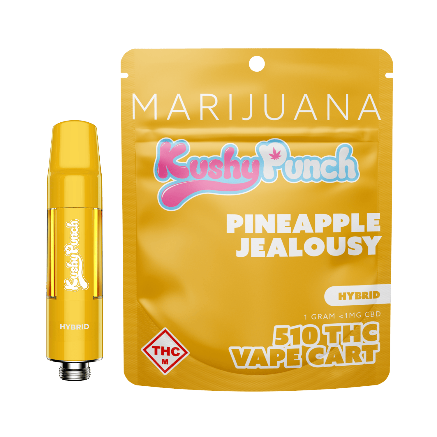 Kushy Punch: Vape | Pineapple Jealousy | Cartridge | 1g | CODES
