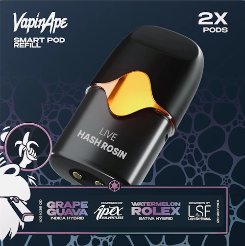 Vapin Ape - 2-Pack .5g Rosin Pods - Watermelon Rolex / Grape Guava