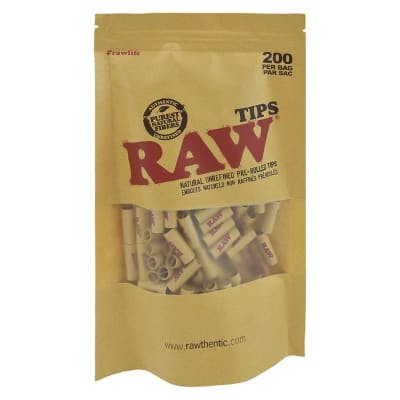 RAW - Natural Unrefined Pre-Rolled Tips 200 Pack | Moonfire