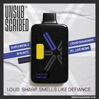 UNSUBSCRIBED | Cheddar the F Up | 2G Liquid Diamond & Live Resin | Disposable - product image at King of Budz