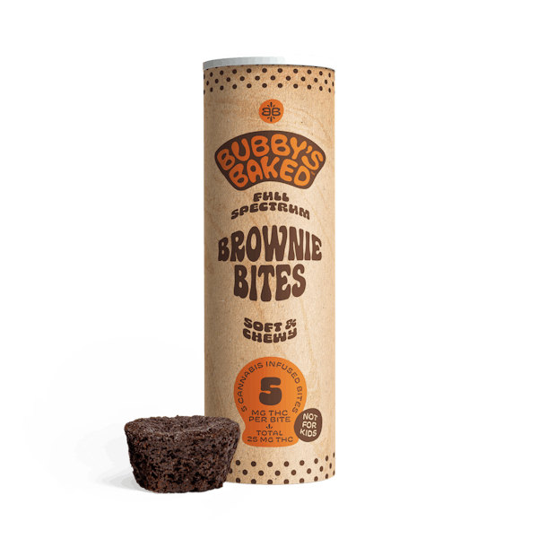 Brownie Bites (H) 25mg 5pk - Bubby's Baked Goods