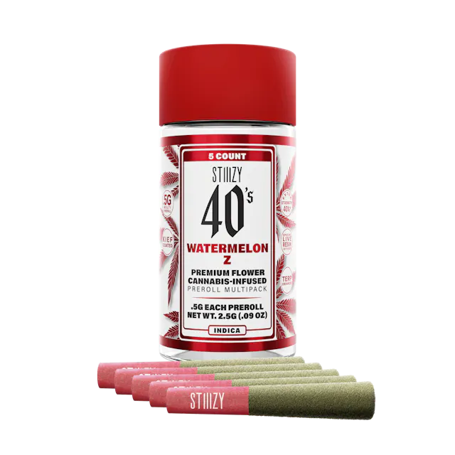 STIIIZY Watermelon Z 40's Infused Pre-Roll 0.5g 5-pack | 2.5g