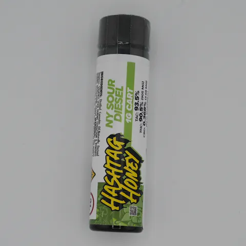 Hashtag Honey NY Sour Diesel Cart 1g by Hashtag Honey, available at Purple Buds Dispensary in Jackson Heights, Queens