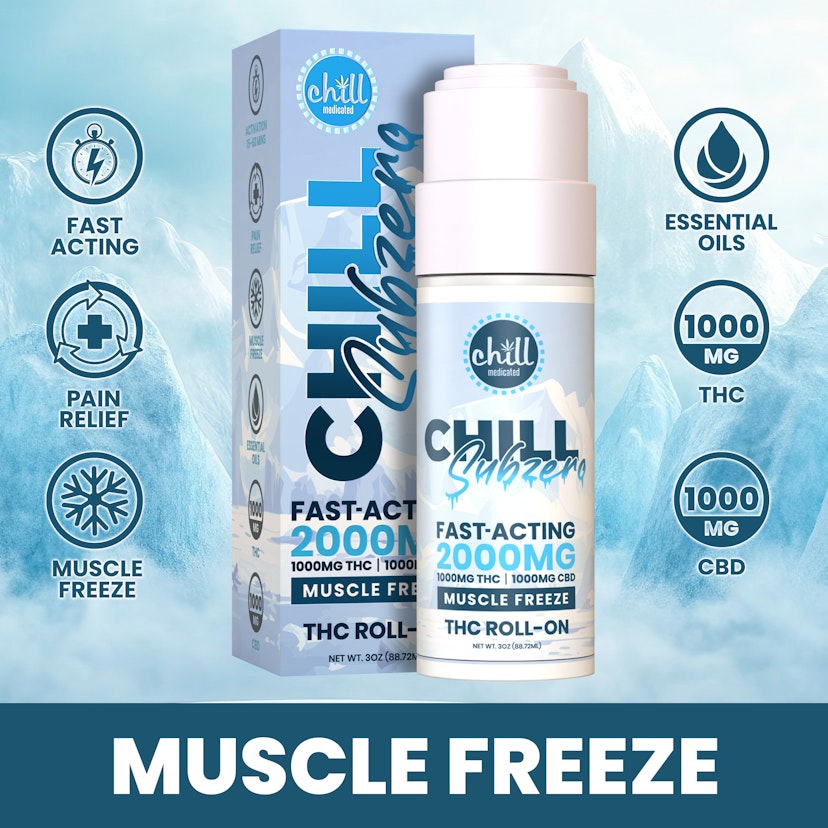 Chill Medicated -  Subzero 1:1 CBD:1000mg THC:1000mg Roll-On