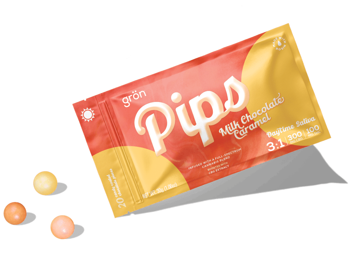 Photo of Pips Milk Chocolate Caramel 3:1 (Gron)