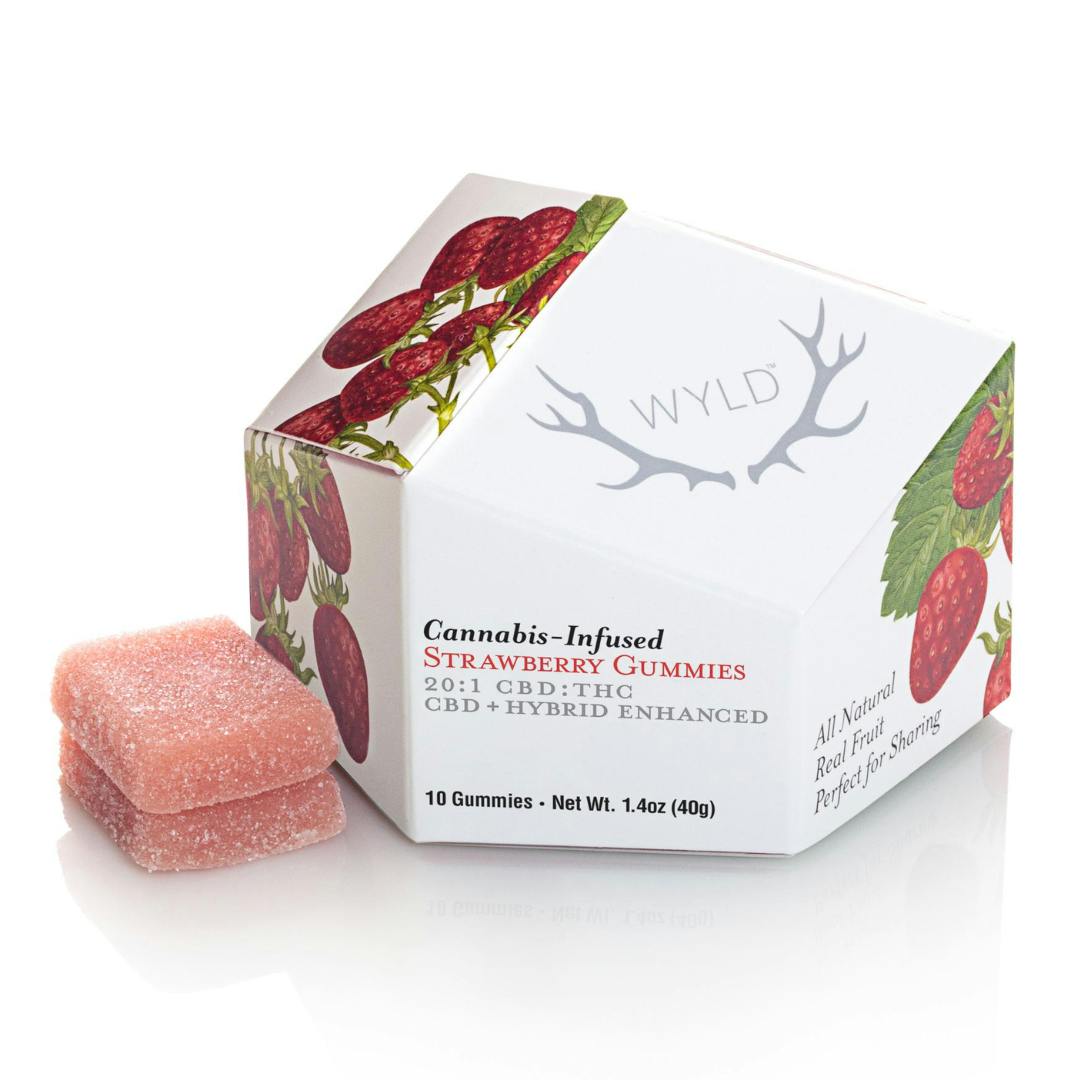 Gummies | Wyld | Strawberry | 1:20 THC:CBD | 10pk/20serv image 0