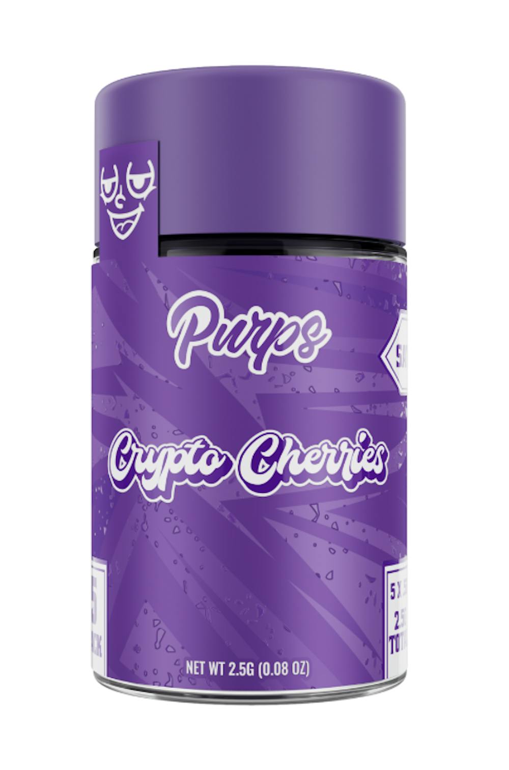 Product Preroll | Crypto Cherries (H) | 0.5g 5pk Total) | Purps