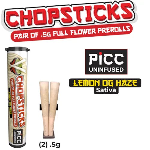 Product ChopSticks - Lemon OG Haze - 1g - 2pk - Prerolls