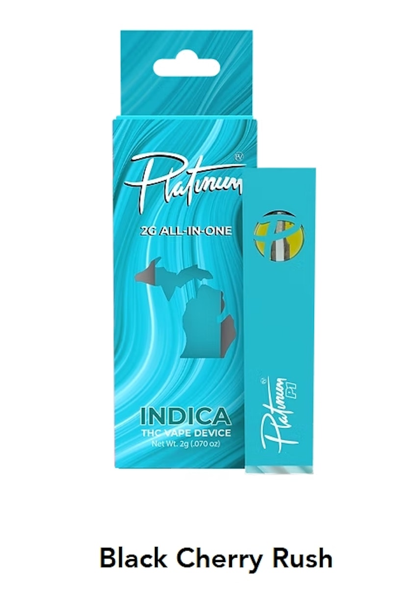Platinum Vape Disposable | Black Cherry Rush