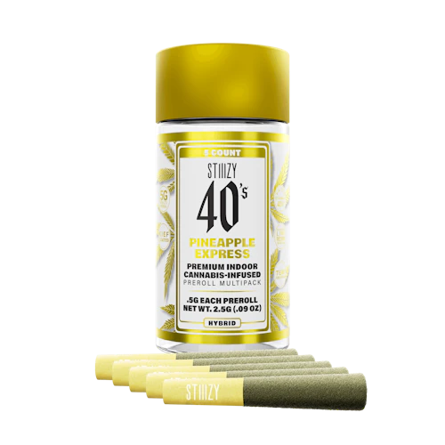 Stiiizy - 5-Pack .5g Live Resin Infused Prerolls - Pineapple Express