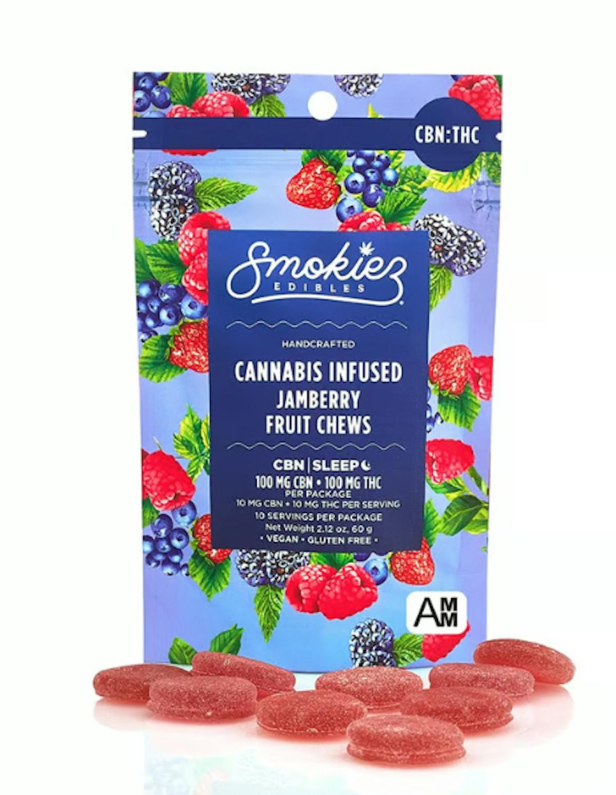Photo of Smokiez – Gummies – Jamberry (1:1) (CBN:THC) (I) 100mg