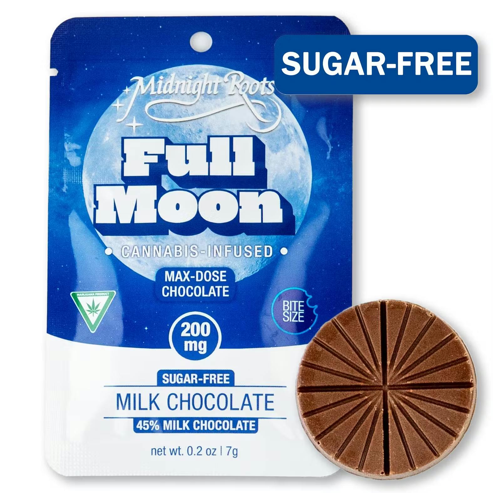 Product: Midnight Roots | Full Moon 200mg Sugar Free Chocolate Round