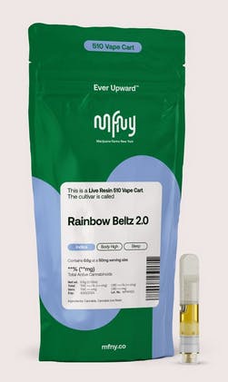 Rainbow Beltz 2.0 Live Resin Cartridge | Indica | MFNY
