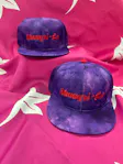 Purple Swirl Script Snapback Flat Bill Hat