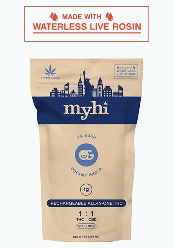 MyHi- 1g Vape OG Kush All-In-One- Dreamy Indica (1:1) (CBD+CBN) BX-1