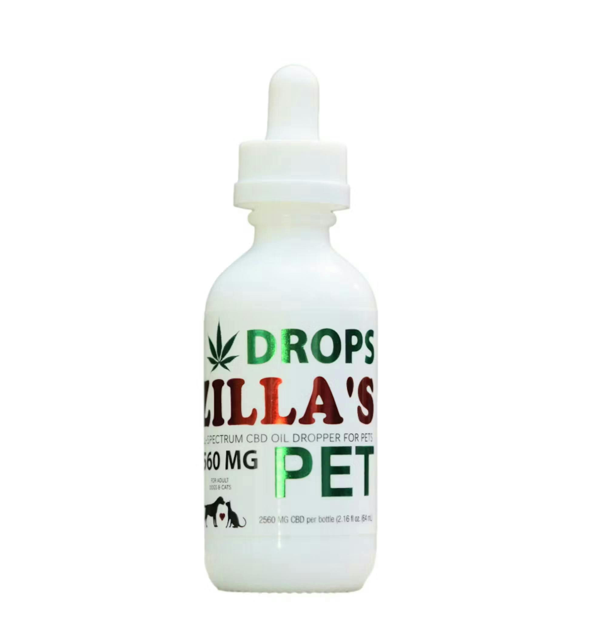 Buy Zilla's Full Spectrum 2560mg CBD Pet Drops By Zillas Online