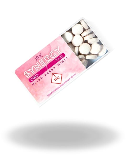 Product: Dixie | Mixed Berry Synergy 1:1 THC:CBD Mints | 100mg:100mg