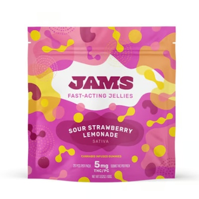 Product GR Jams Fast Acting - Sour Strawberry Lemonade Jellies 100mg (20pk)
