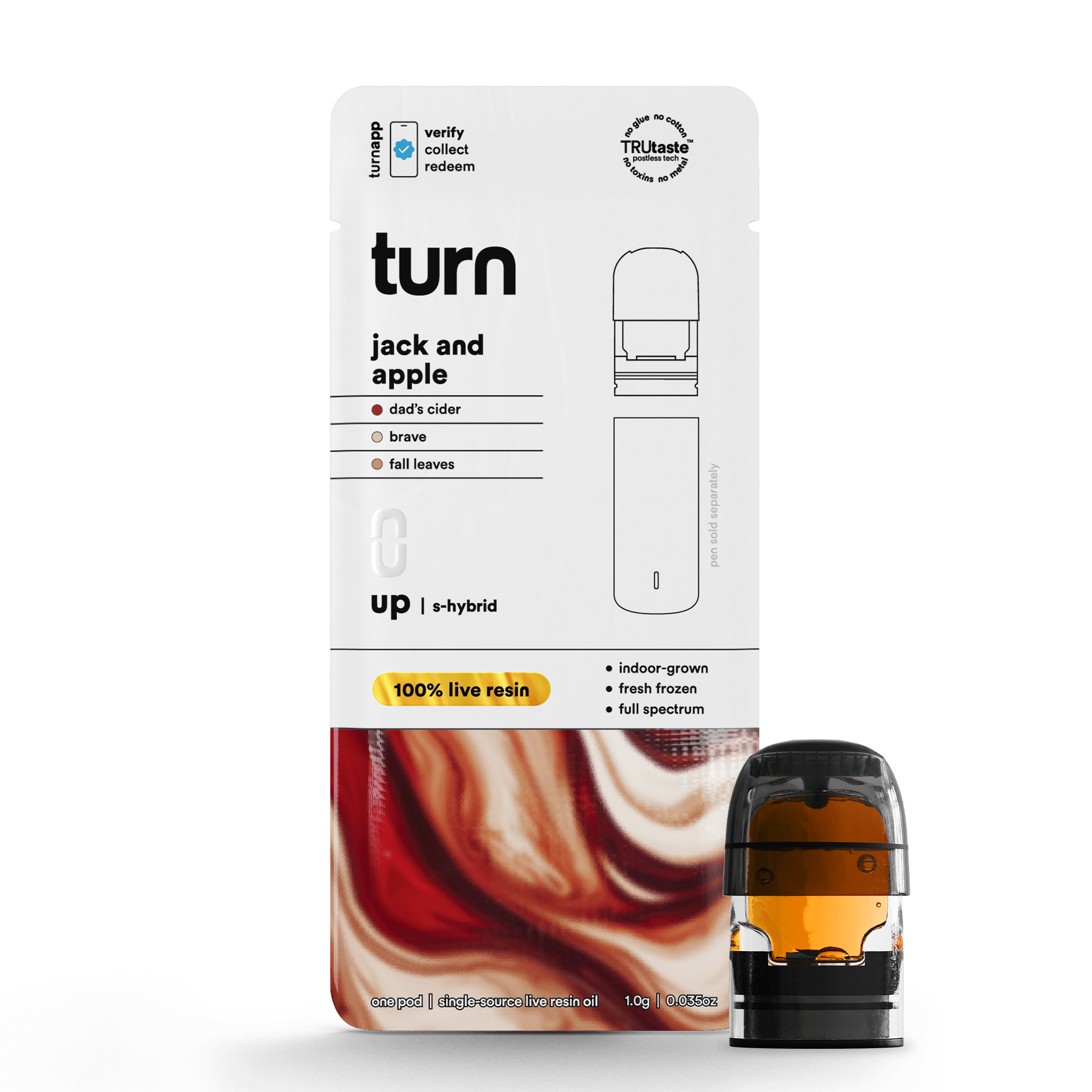 turn 1g Live Resin Pod - Jack and Apple