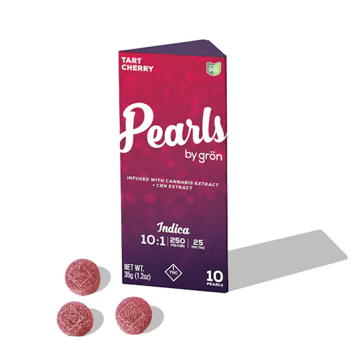 Gron | 10:1 CBN:THC Tart Cherry Pearls | 25mg | 10pk | Indica-active