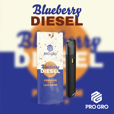Pro Gro - 1g Live Resin Disposable - Blueberry Diesel - DISPOSABLES by Pro Gro at King of Budz