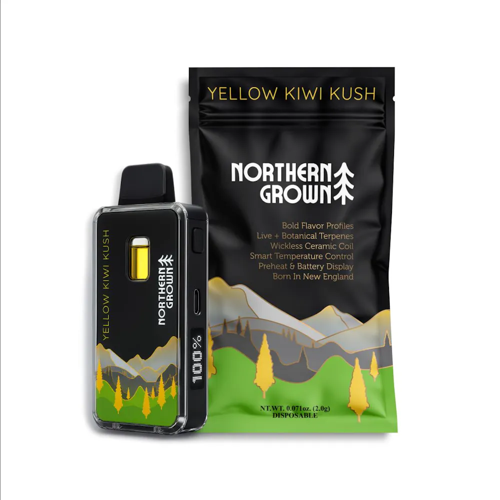 Product Yellow Kiwi Kush Juice Box Ceramic Disposable | Vapes | 2g
