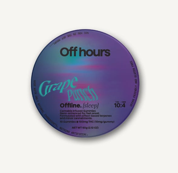 image of Grape Punch “Offline” 10:10:4 | 100mg Gummies (10mg/10ct)