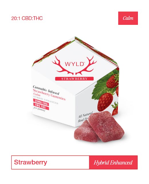 Strawberry 20:1 CBD + Hybrid Enhanced Gummies - Image 2