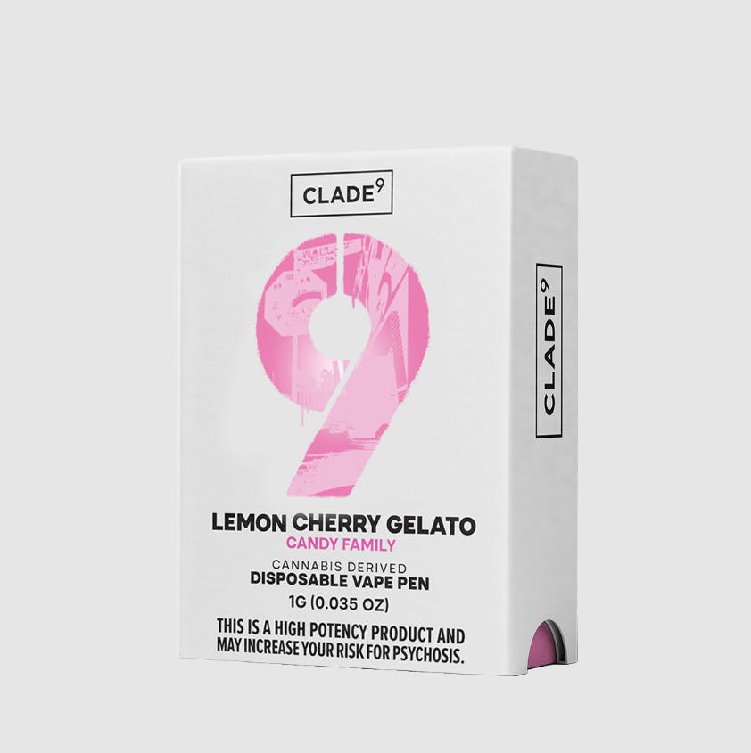 Clade9 Lemon Cherry Gelato | Disposable Vape Cart - Union Chill Cannabis  Company Dispensary in Lambertville, NJ