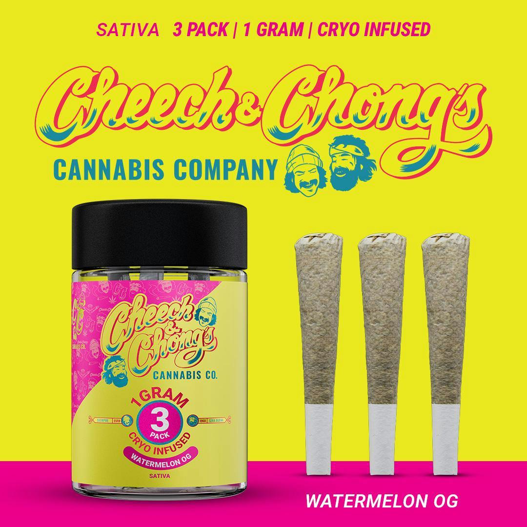 Cheech & Chong - 3 Pack Cryo Infused Pre-Roll - Watermelon OG (I)