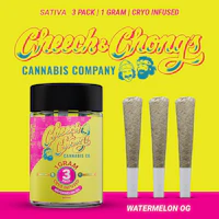 Cheech & Chong - 3 Pack Cryo Infused Pre-Roll - Watermelon OG (I) - product image at King of Budz