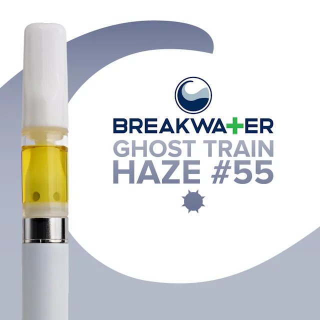 Breakwater Live Hash Rosin Cart Ghost Train Haze #55 .5g (sativa, live rosin cartidge)