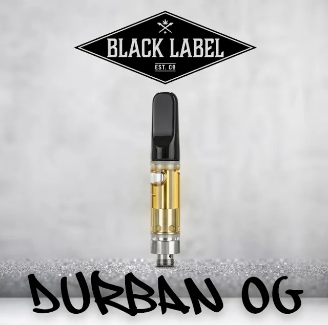 Black Label Cartridge Durban OG 1g (sativa hybrid, cartridges)