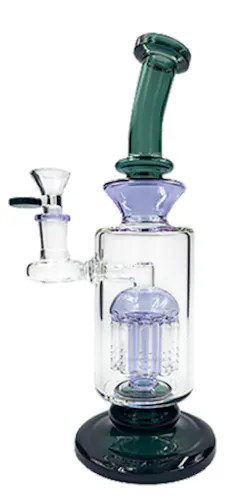 SirEEL | 10-Arm Tree Perc Bong 10′ | Green/Purple OR Blue/Green-active