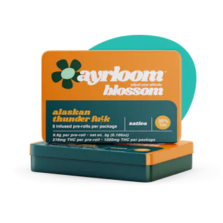 Ayrloom | Alaskan Thunder Fuck Infused Pre-Roll | 5 Pack | 3g