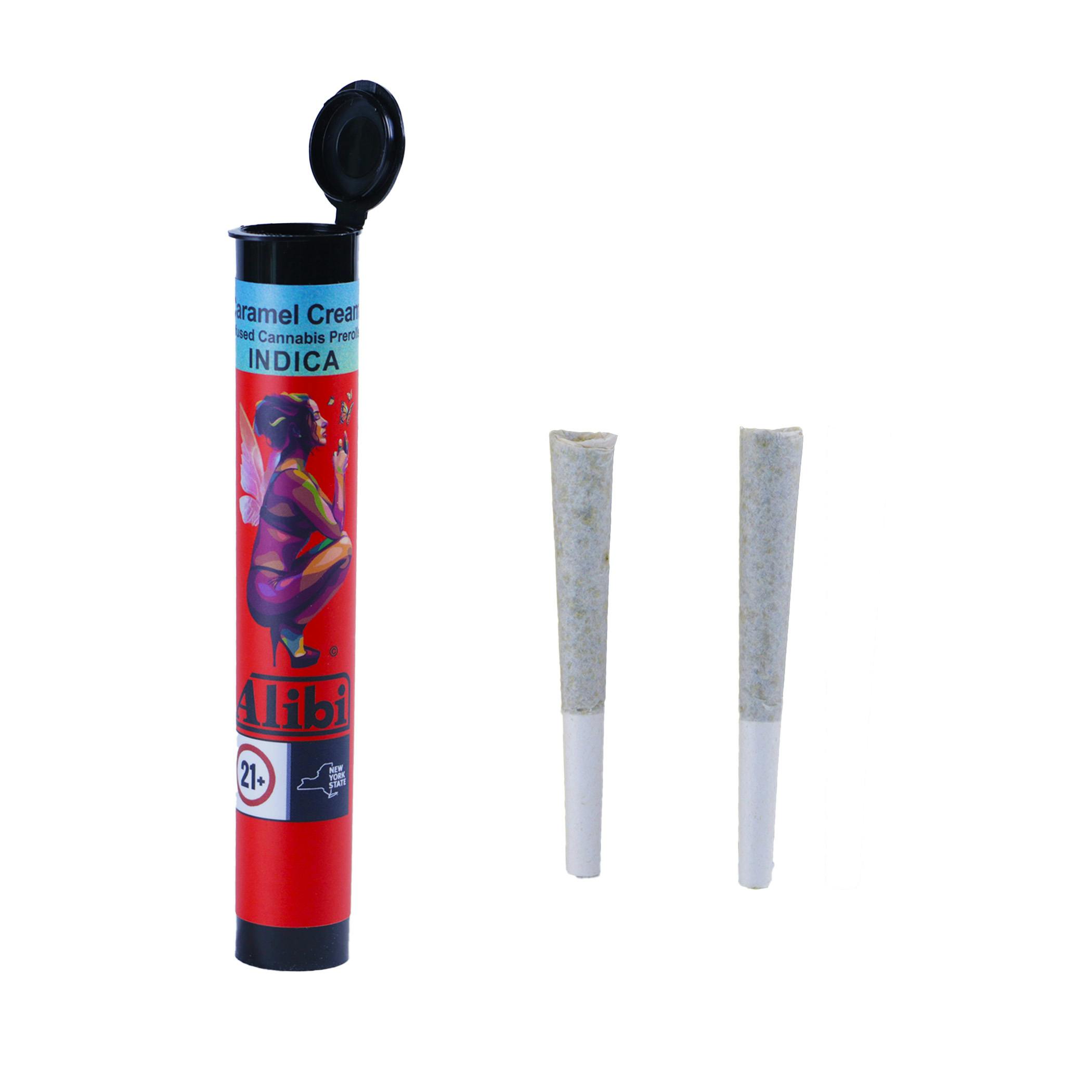 Alibi Caramel Cream 2pk 1g Infused Pre-Rolls