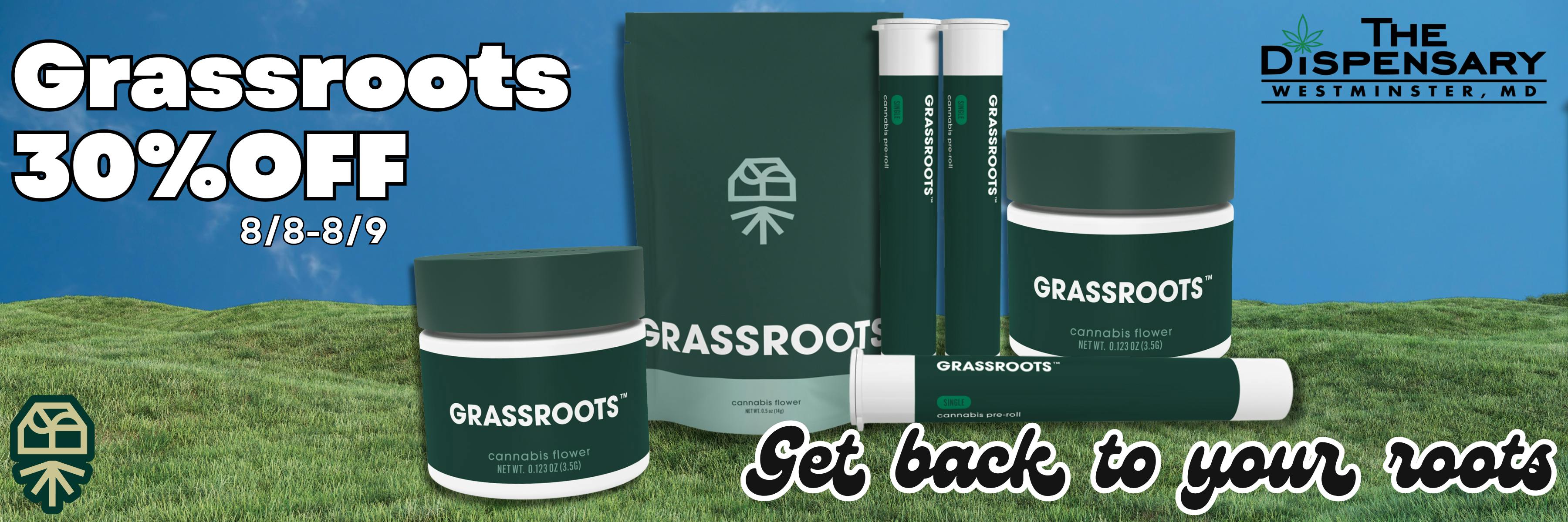 Grassroots brands 30% off