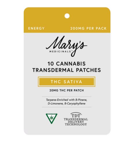 Mary's Medicinals | Transdermal Patch Energy Sativa THC | 20mg | 10ct