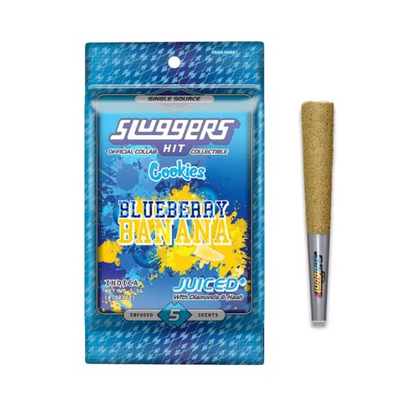 BLUEBERRY BANANA DIAMOND & HASH INFUSED 5PK PREROLLS