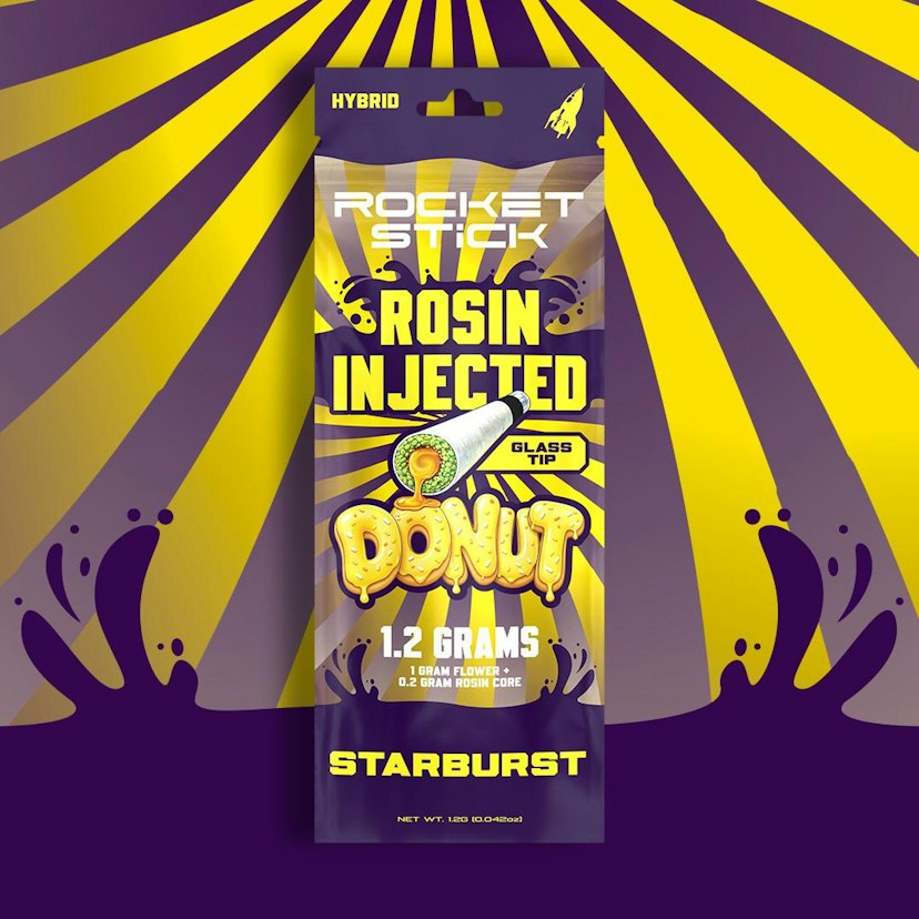 Rocket Stick 1.2g Rosin Injected Donut - Starburst