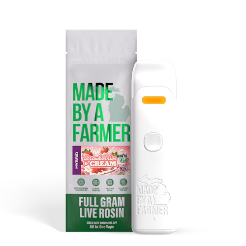 Made By A Farmer - 1g Live Rosin Disposable - Strawberries & Cream